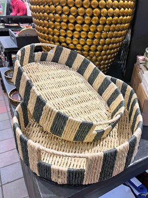 Woven Striped Cabana Tray - Small or Large