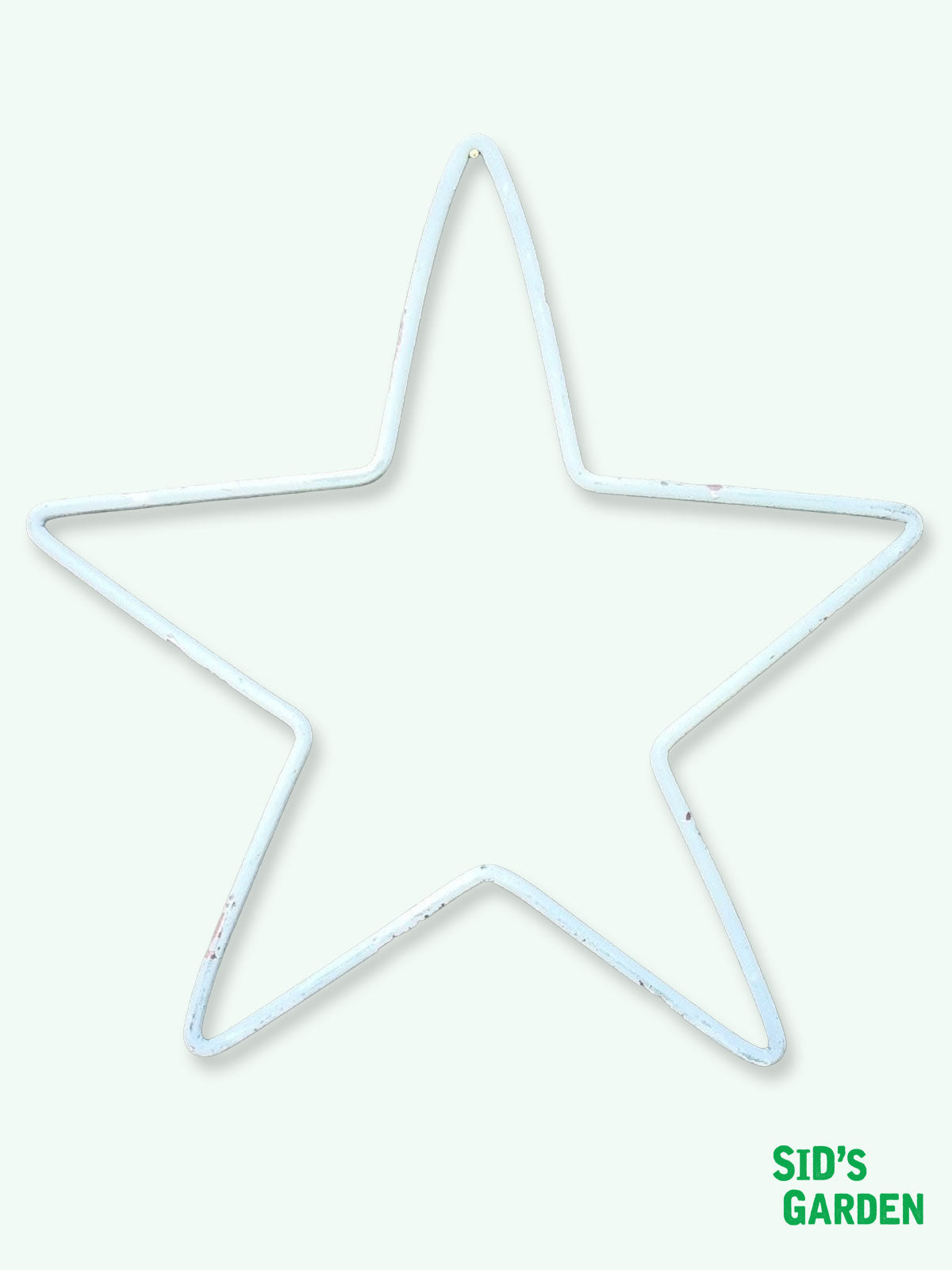 Wrought Iron Large Rustic Metal Star - White