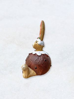 Sitting Christmas Pudding Rabbit Bunny