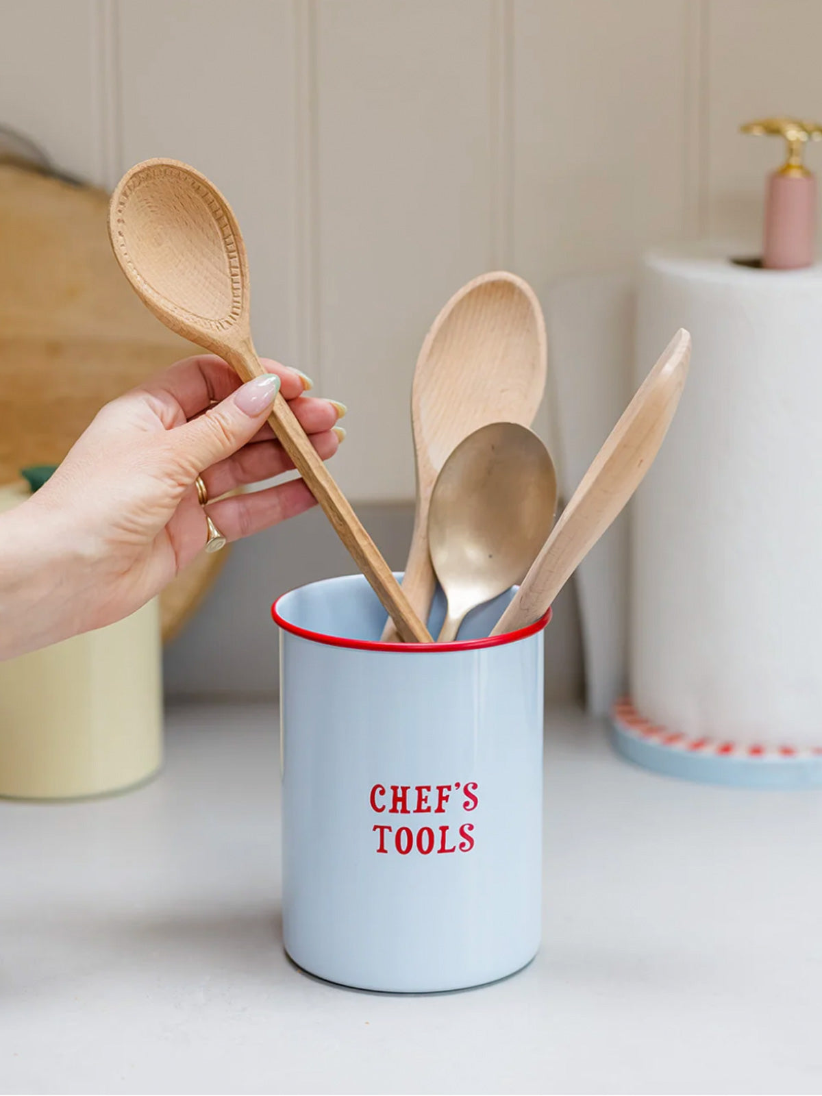 Yvonne Ellen Metal Utensil Storage Pot