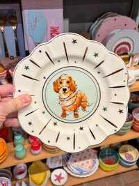 Yvonne Ellen Christmas Sausage Dog - Side Plate 23cm