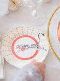 Yvonne Ellen Winter Snow Leopard - Tea / Cake Plate 16cm