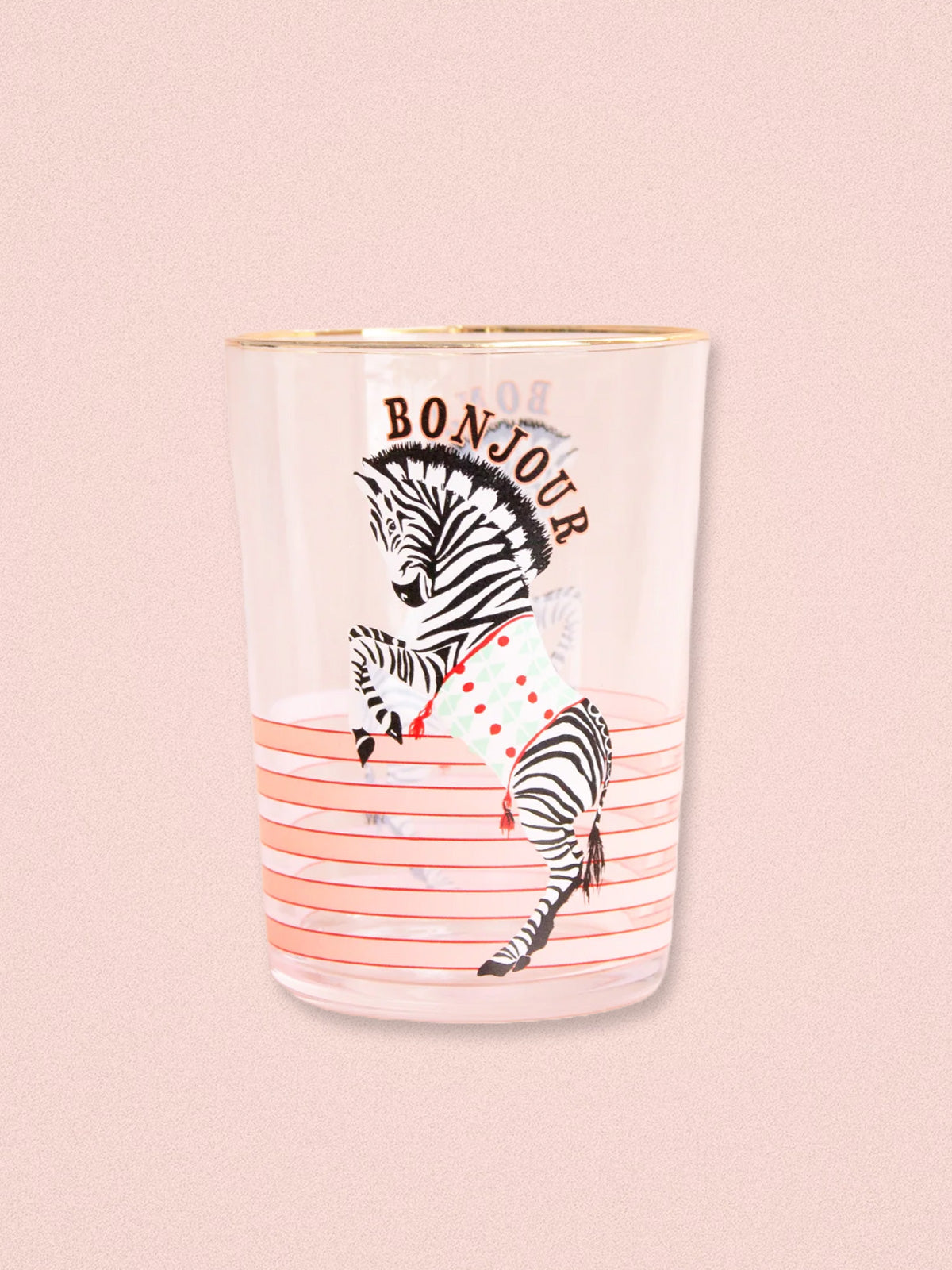 Yvonne Ellen Hi Ball Glass - Zebra