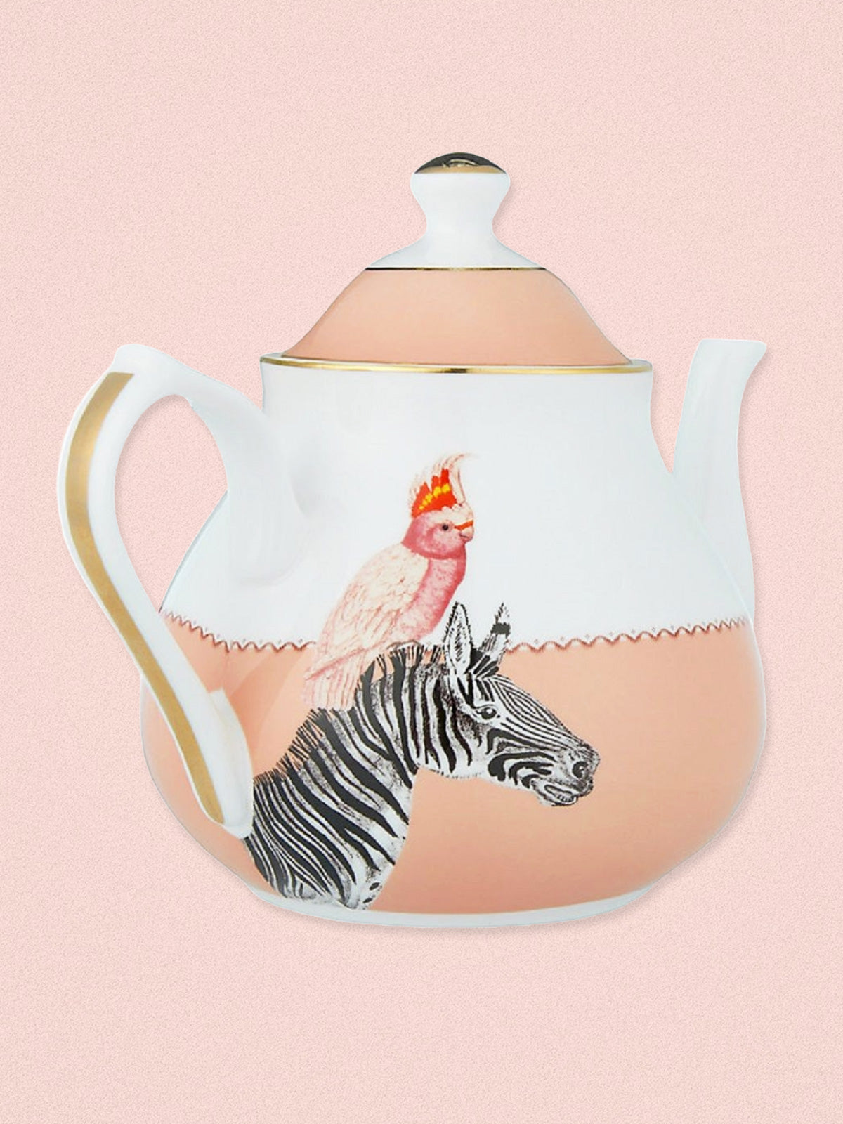 Yvonne Ellen 4 Cup Teapot - Zebra and Cockatoo