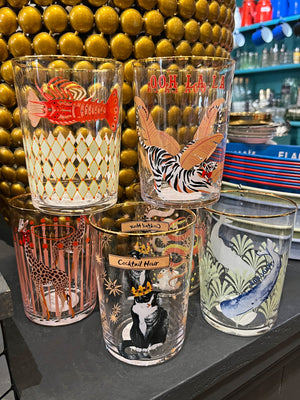 Yvonne Ellen Hi Ball Glass - Lobster