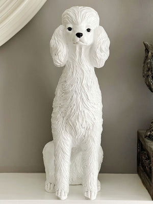 Pamela Poodle Statue - White 35.5cm