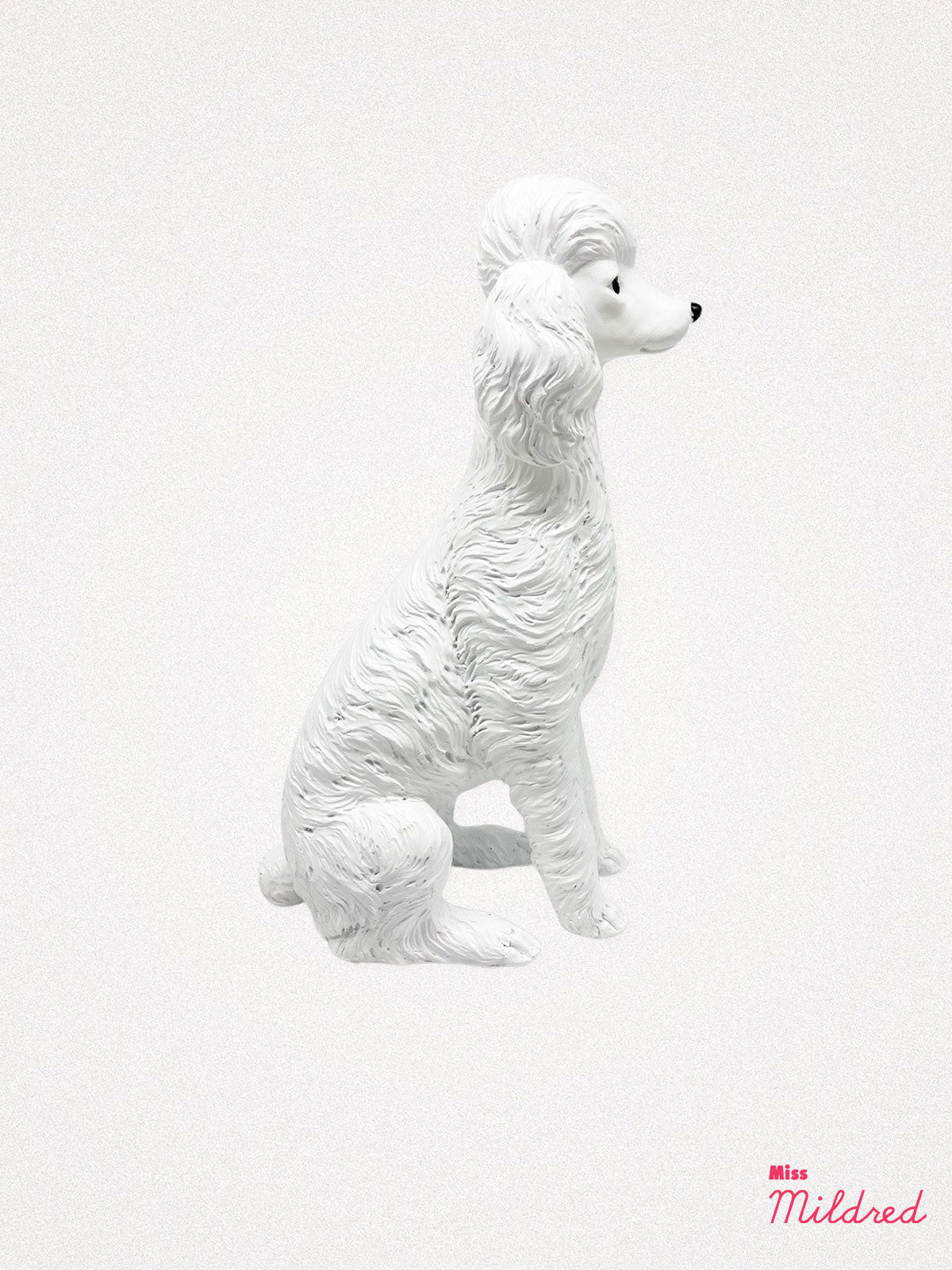Pamela Poodle Statue - White 35.5cm