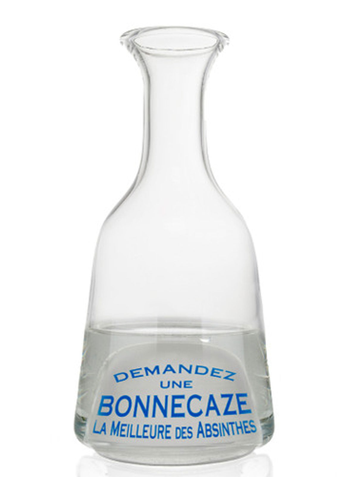 Bistro Glass Decanter Carafe - Blue & Red Logo