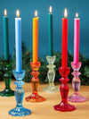 Glass Candle Holder - Pink
