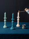 Blue Candlestick Shaped Candle