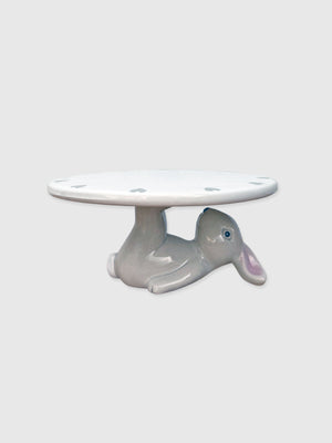 Rabbit Ceramic Display Stand - Grey