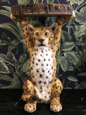 Lenny Leopard Side Table