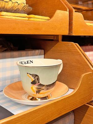 Yvonne Ellen Cup & Saucer - Sausage Dog