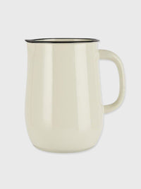 Enamel Pitcher Jug - Cream
