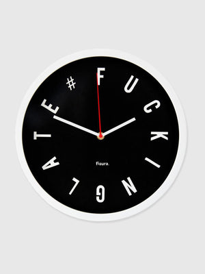 Fisura - Fucking Late Wall Clock, Black