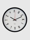 Fisura - Fucking Late Wall Clock, White