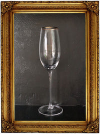 Gold Rimmed Champagne Flute Glass