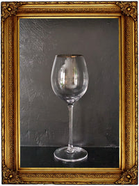 Gold Rimmed Wine Glass