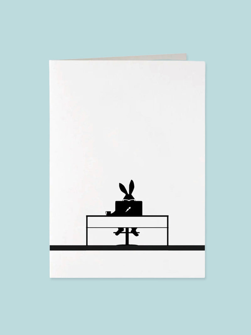 HAM Rabbit Greeting Card - Working