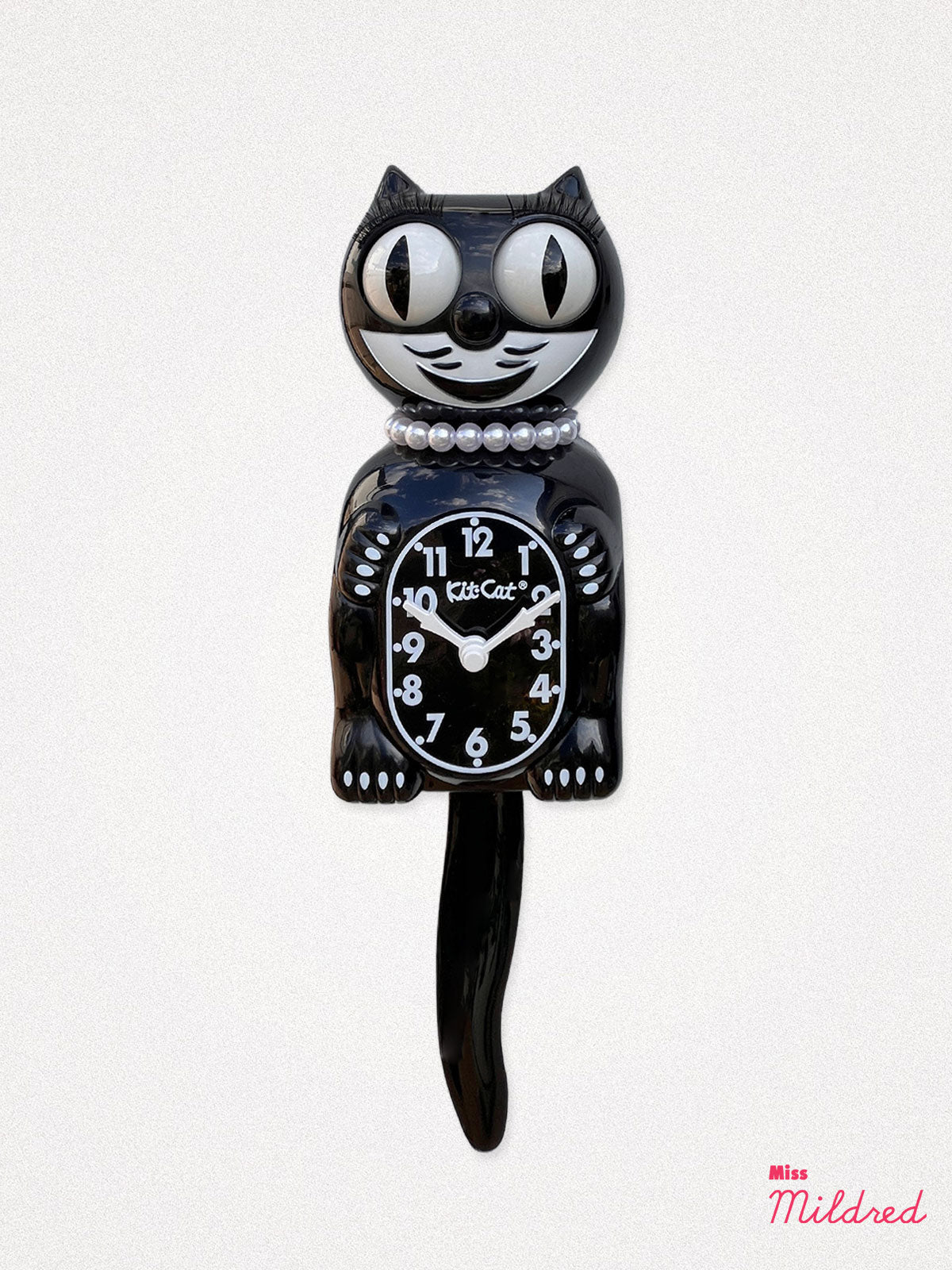 Kit Cat Clock - Original Large Size - Black Necklace