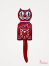 Kit Cat Clock - Original Large Size - Cherry Red Necklace