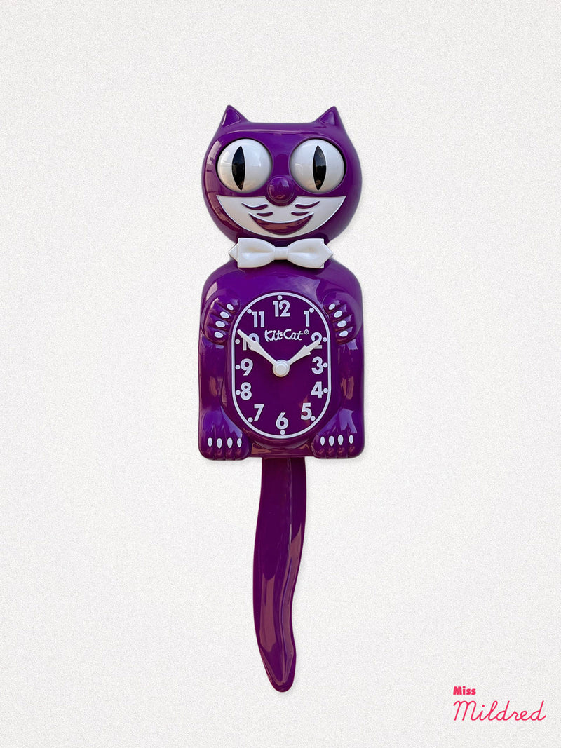 Kit Cat Clock - Original Large Size - Boysenberry Purple