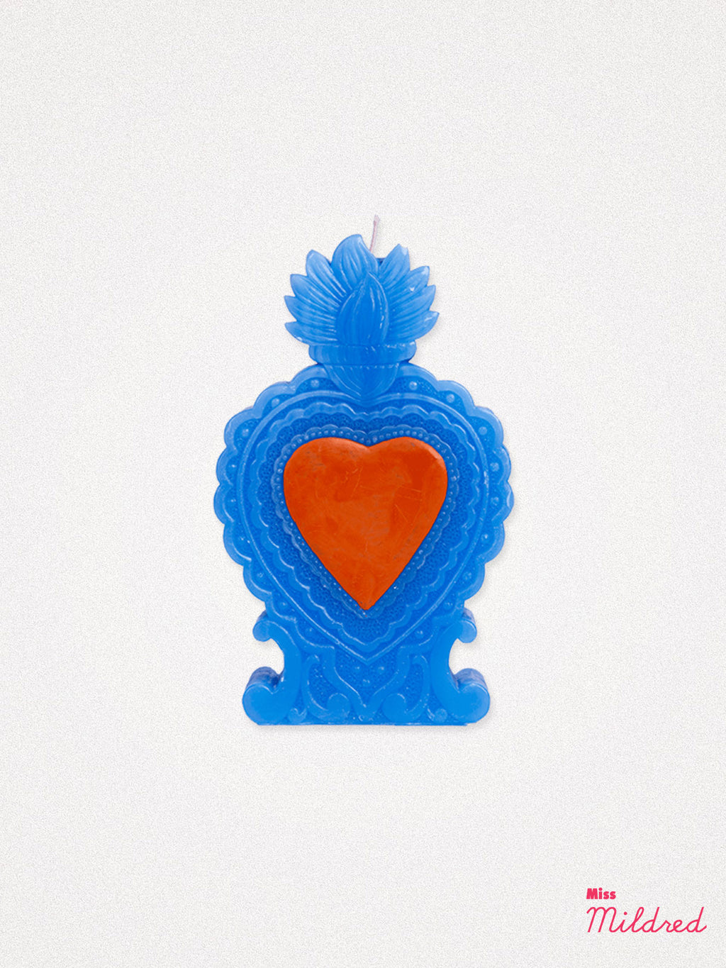 Milagro Heart Candle Blue