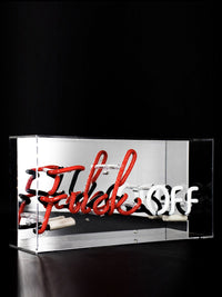 'F**K Off' Glass Neon Light Box
