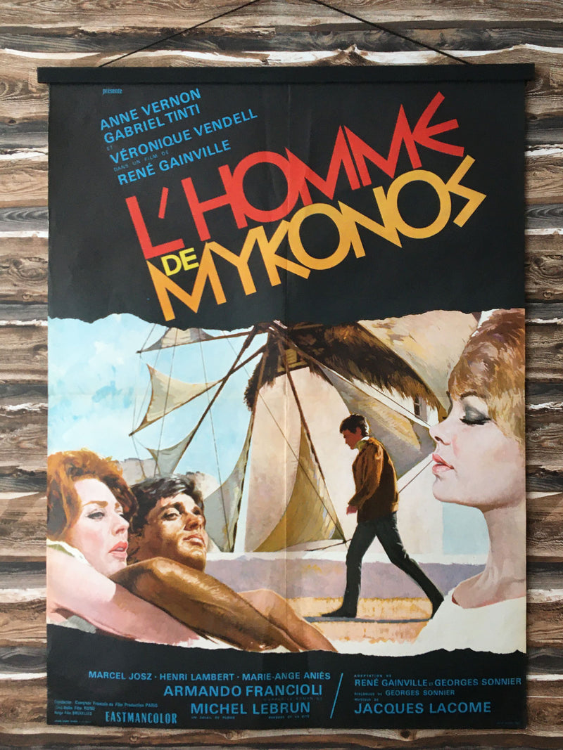 Original French Movie Poster - L'Homme de Mykonos