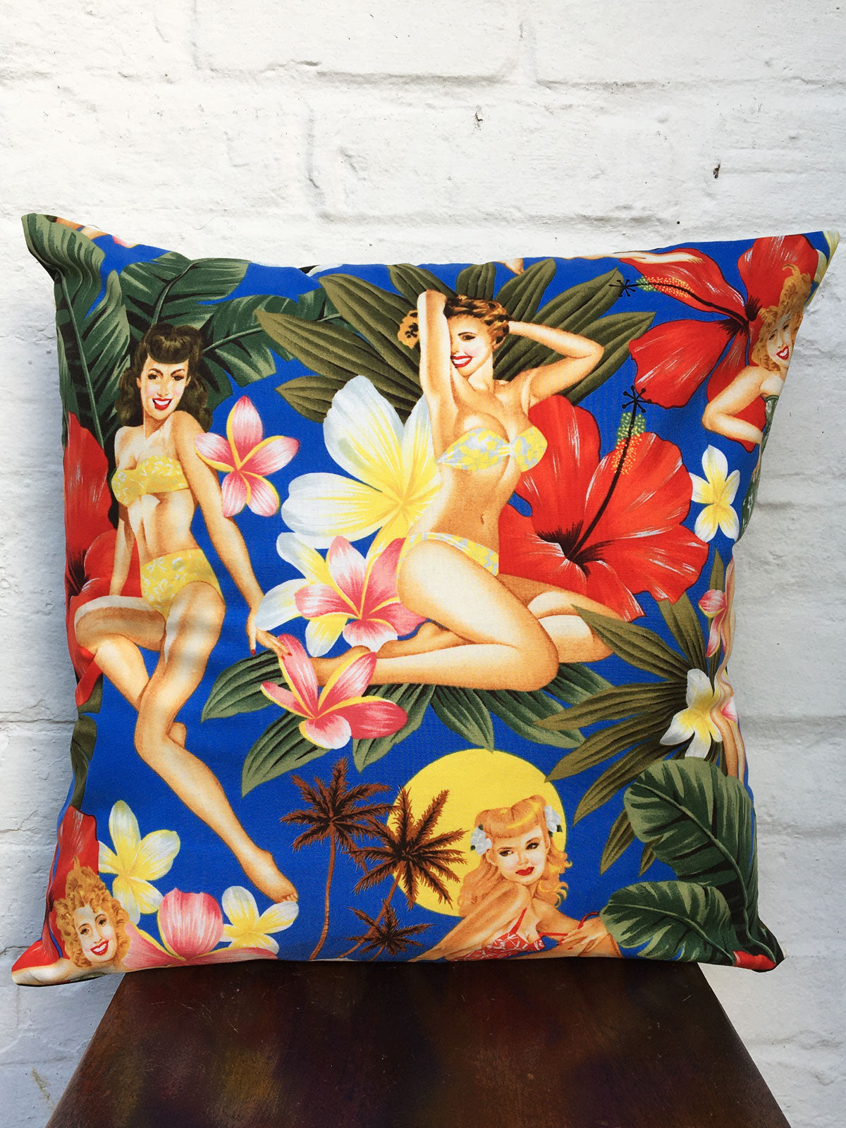 Tropical Pin Up Girl Cushion