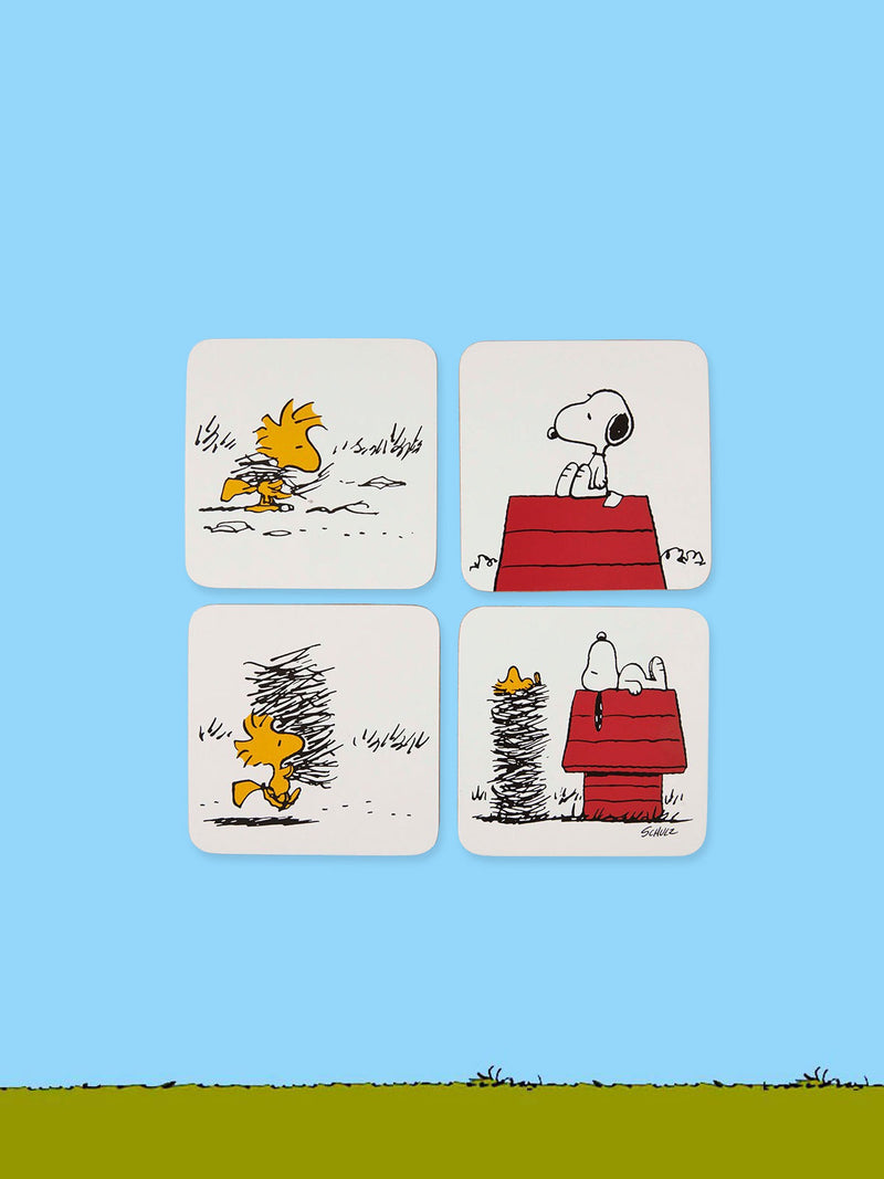 Peanuts Set of 4 Coaster - Snoopy & Woodstock