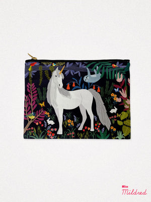 Zip Up Pouch Cosmetic Bag - Magical Unicorn