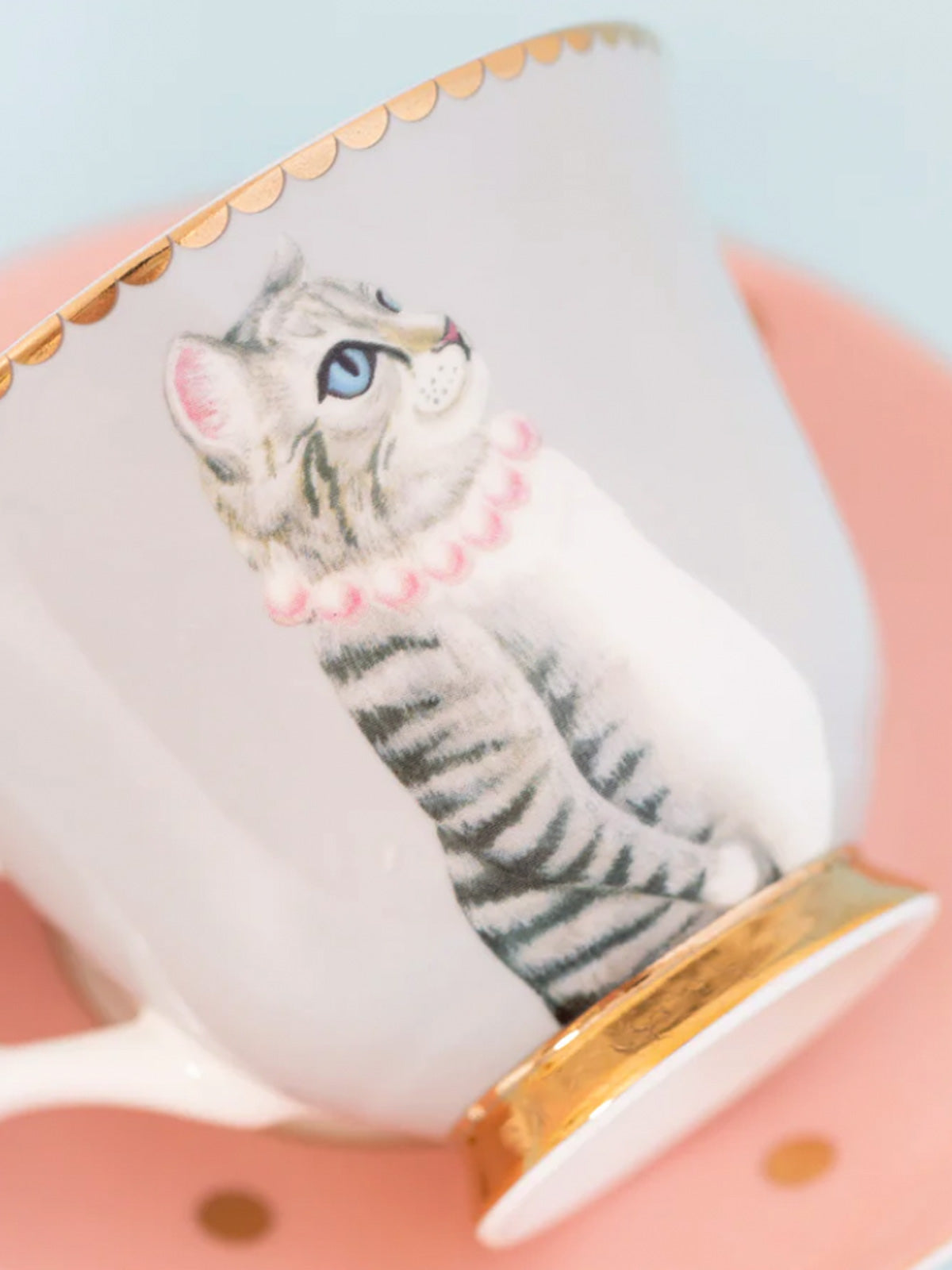 Yvonne Ellen Cup & Saucer - Pussy Cat