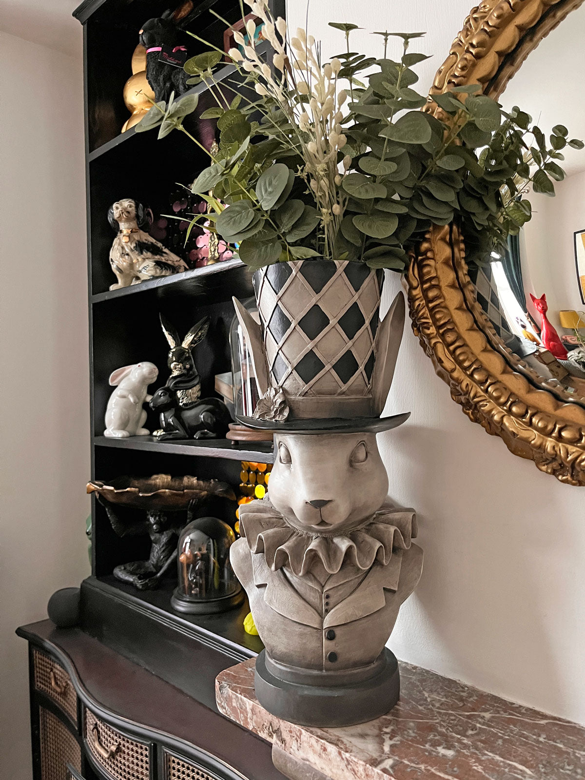 Alice Rabbit Bunny Plant Pot Vase Bust