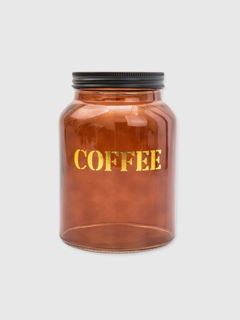 Amber Glass Storage Jar - Coffee