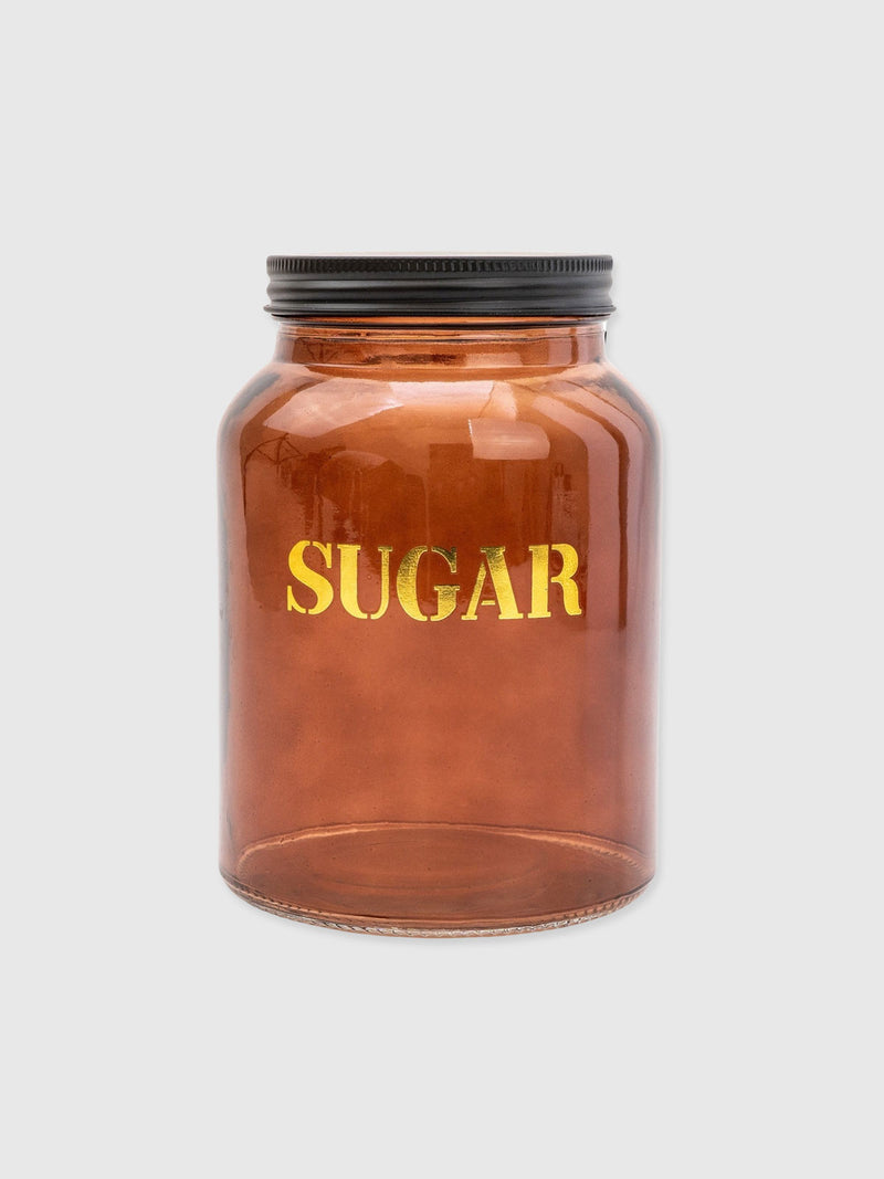 Amber Glass Storage Jar - Sugar
