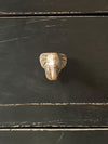 Elephant Design Metal Knob - Antique Gold