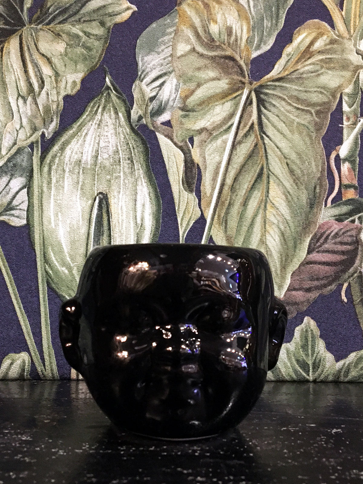 Baby Face mini Pot / Planter Black giggle