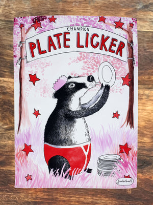 JimBobArt Tea Towel - Champion Plate Licker