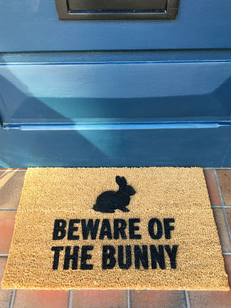 EXCLUSIVE 'Beware of The Bunny' Doormat by Artsy