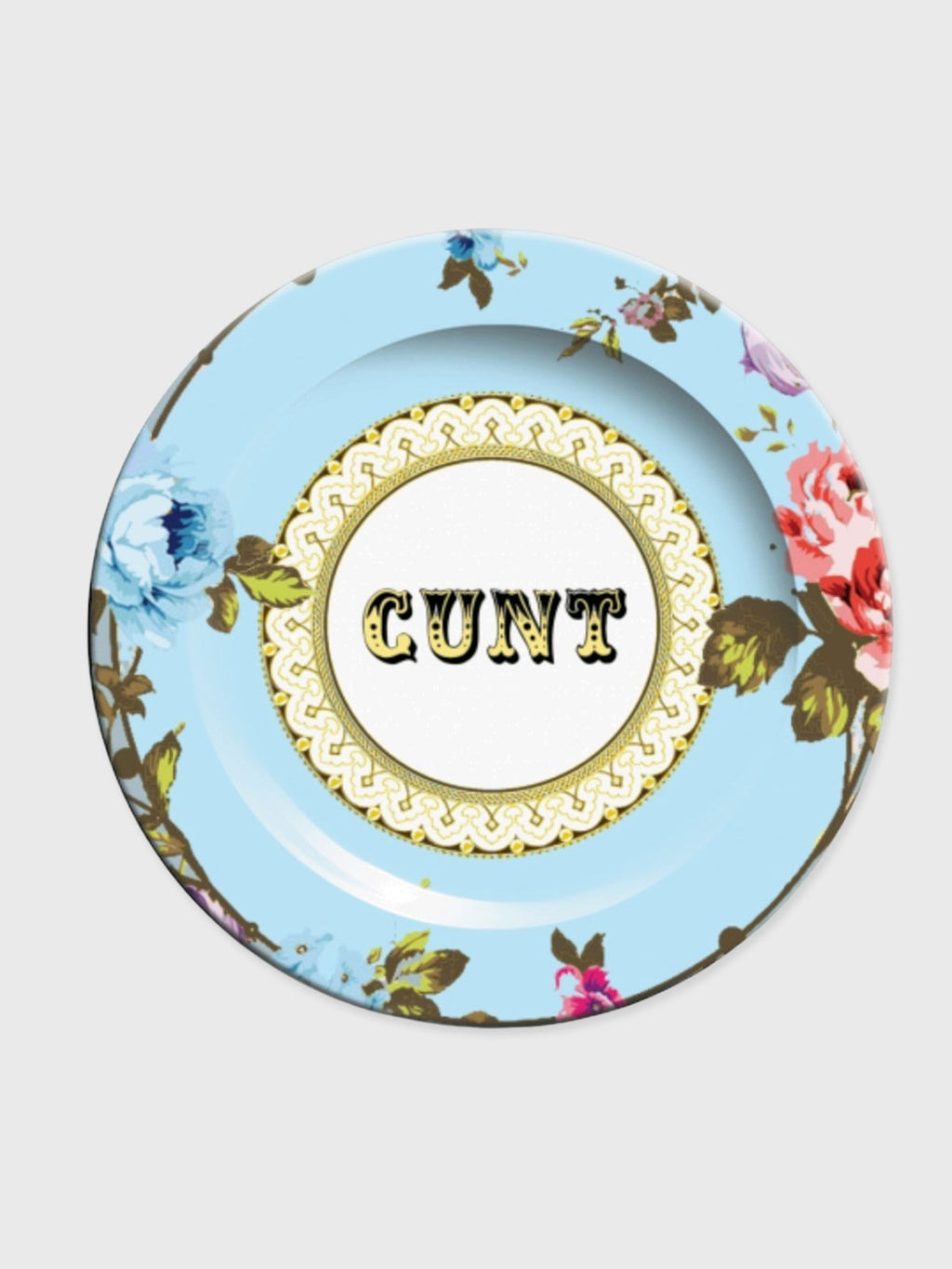 Side Plate 6" - Cunt - Blue