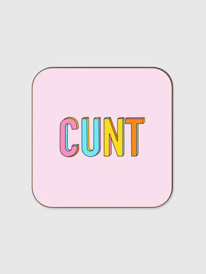 Coaster - Cunt Logo - Pink