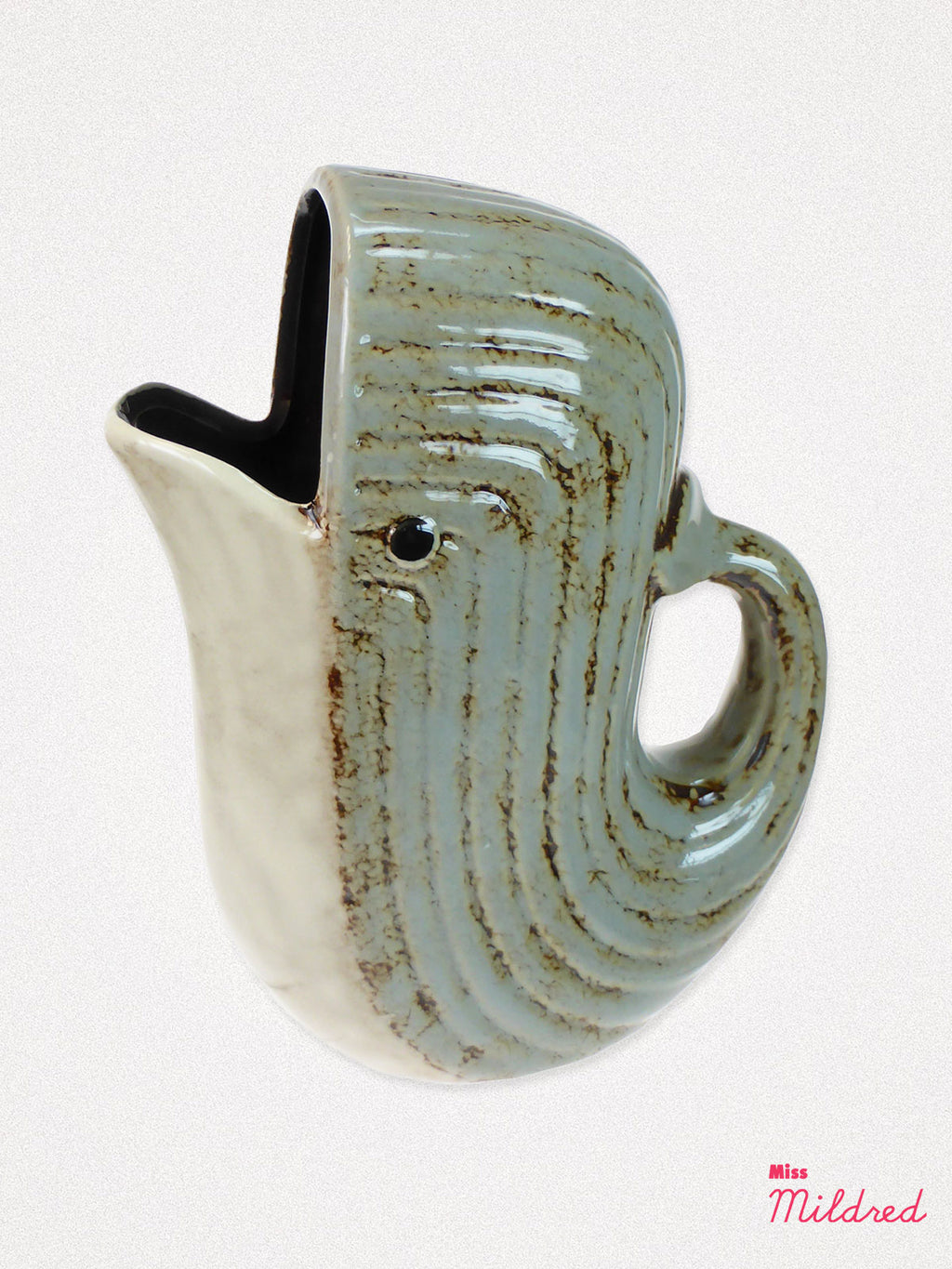 Ceramic Whale Shaped Vase Jug - Large