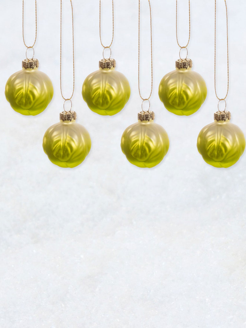 Christmas Decoration -  Six Brussels Sprouts