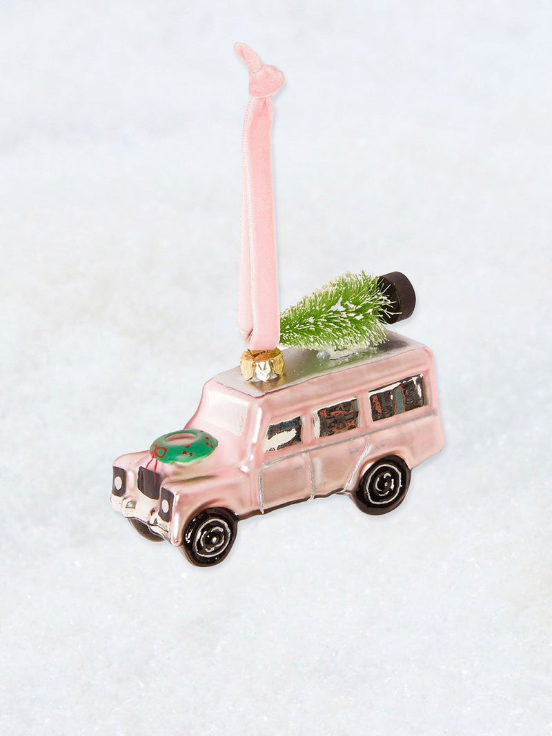 Christmas Decoration -  4x4 Car in Pink