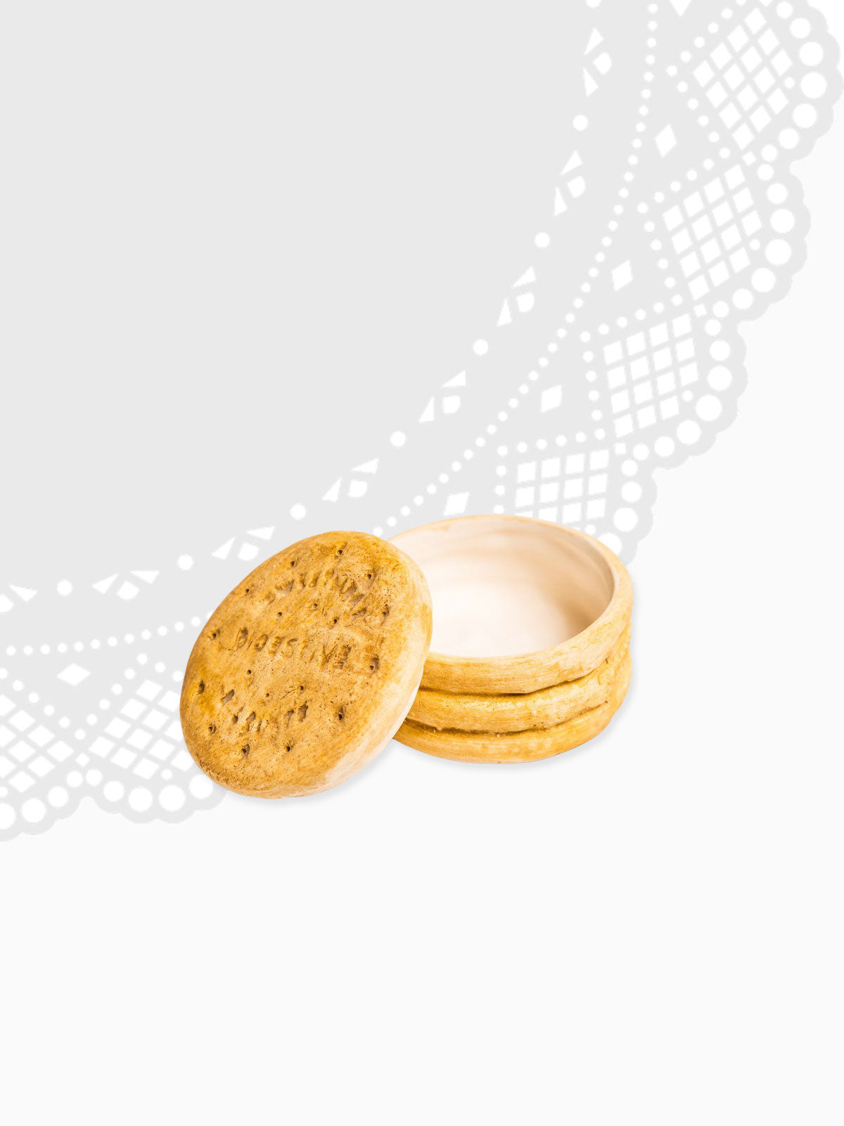 Ceramic Trinket Box - Digestive Biscuit