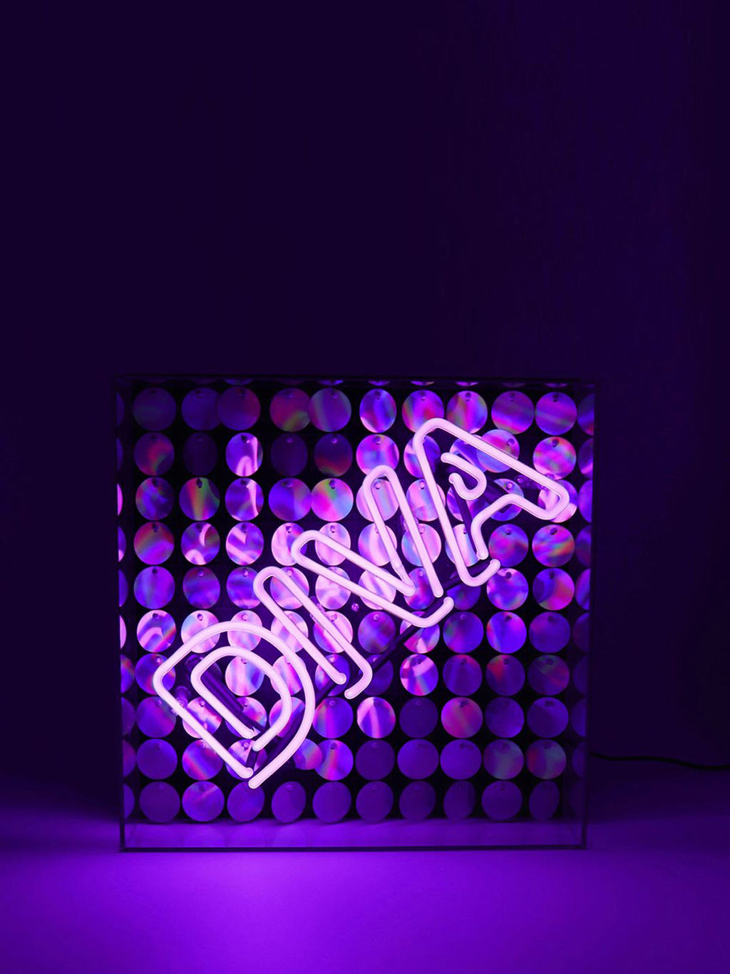 'Diva' Glass Neon Light Box