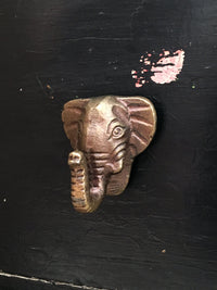 Elephant Design Metal Knob - Antique Gold