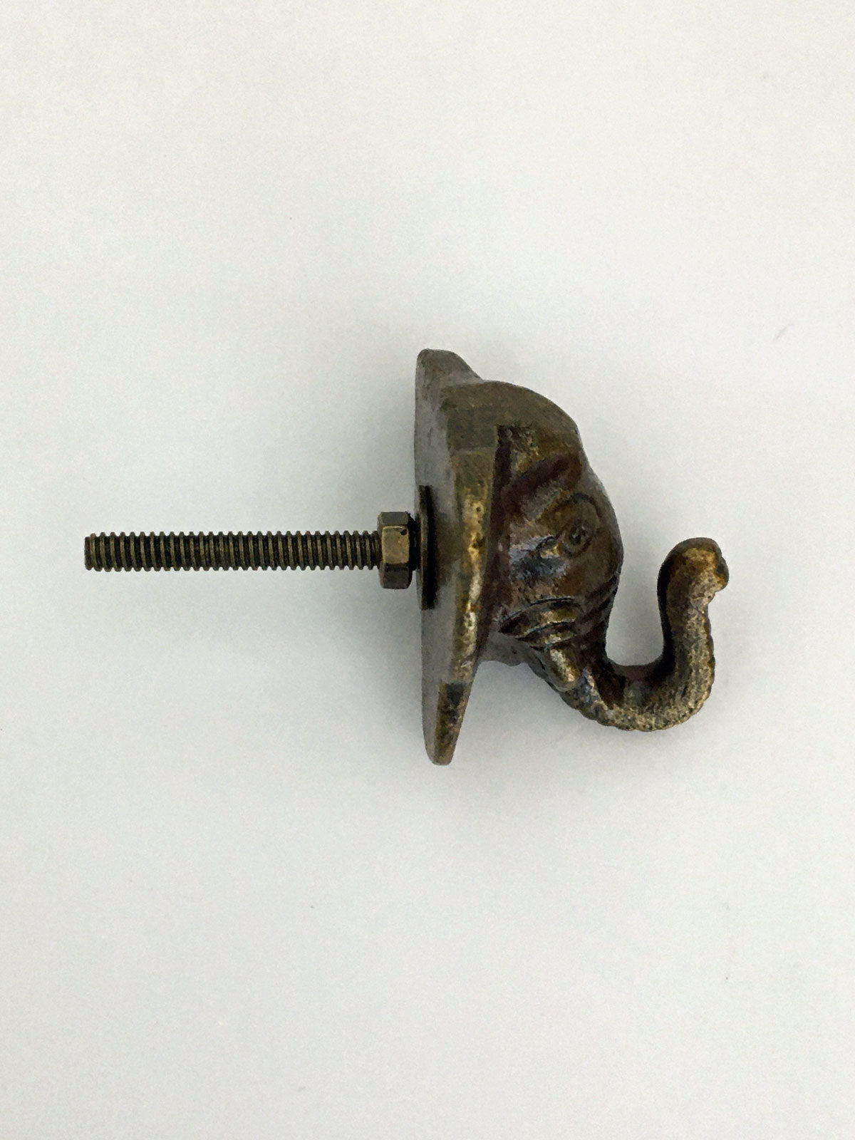 Elephant Design Metal Knob - Antique Gold