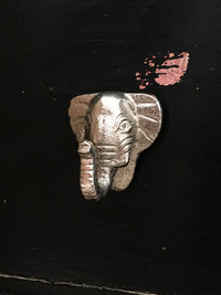 Elephant Design Metal Knob - Silver